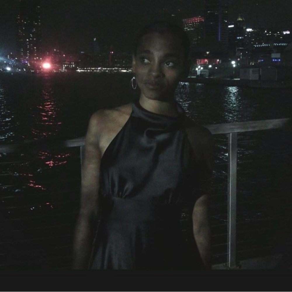 Zara Black Satin Halter Dress